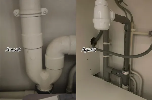 Remplacement de siphon et vidange