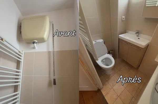 Remplacement de WC et meuble vasque
