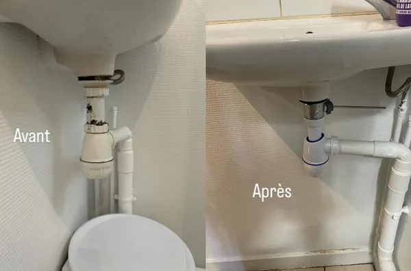 Remplacement de bonde et siphon