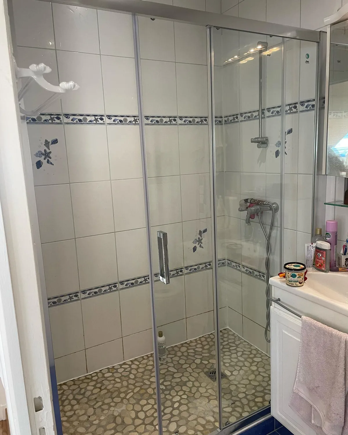 Installation d'une paroi de douche